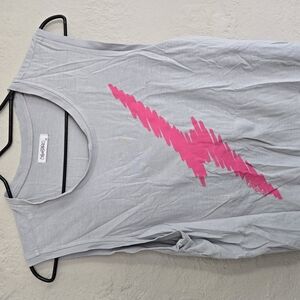 Chaser Gray Tank Top with Pink Lightning Bolt